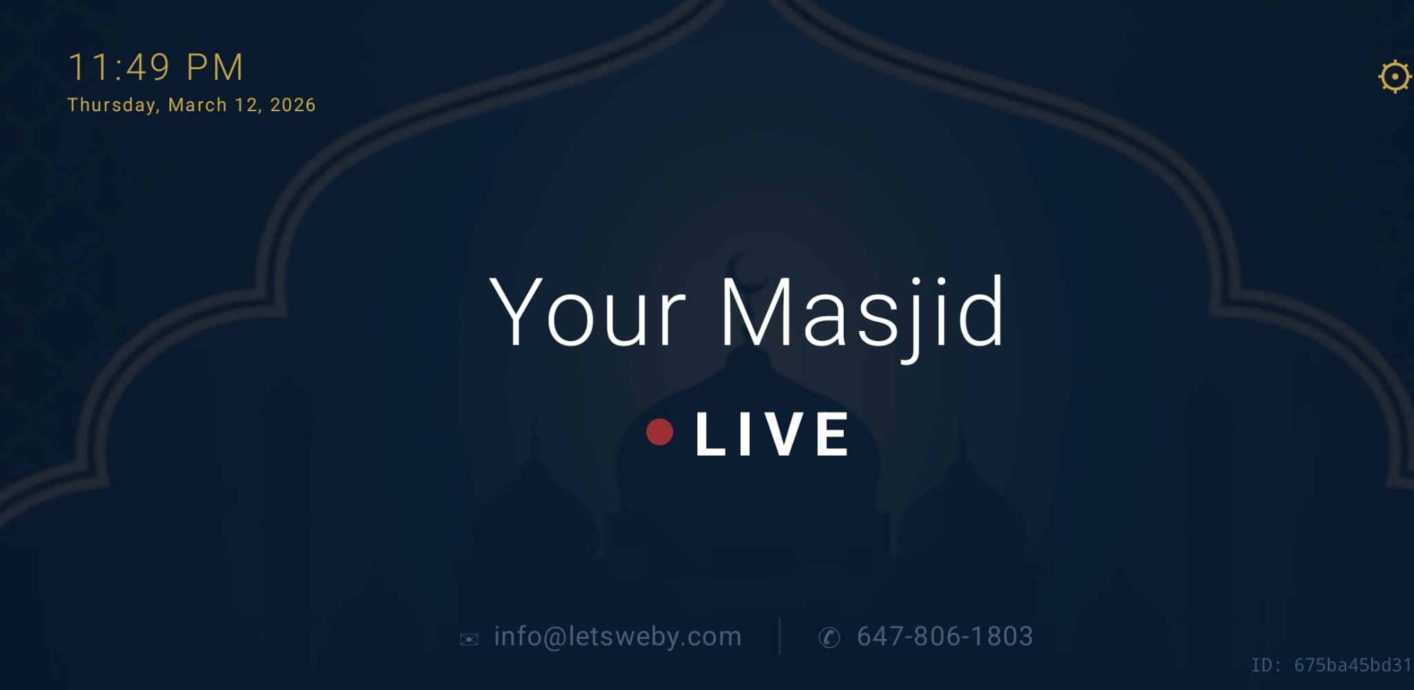 Live Stream screen